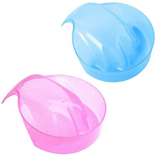 2Pcs Nail Art Soak Bowl Hand Care Bowl Manicure Spa Hand Soak Bowl Nail Art Remover Soak Soaker Treatment Bowl for Nail Art Care