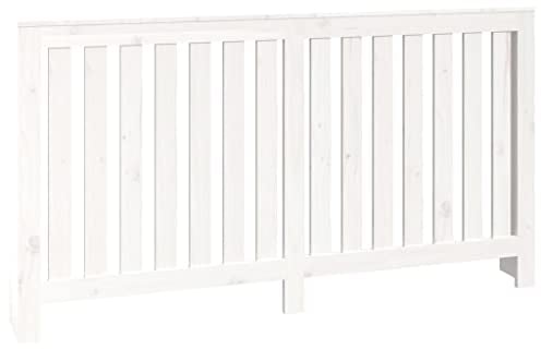 Radiator Cover White 153x19x84 cm Solid Wood Pine