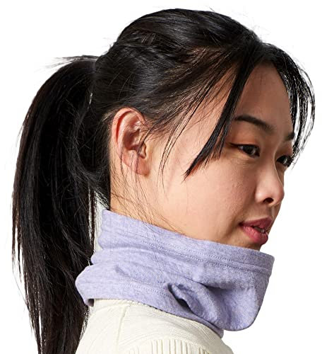 CHARM 2 En 1 Cache Cou Femme Multifonctionnel - Foulard Bandeau Homme 100% Coton Bio Echarpe Boucle Tubulaire Fin Lilas