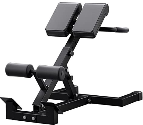 WAHHWF Bauch und rückentrainer Zusammenklappbar Römischer Stuhl Hyperextension Bank für Home Gym, Schwere verstellbare Hantelbank Bauchmuskeltrainer für große Menschen Männer Frau, Lasten 330lbs