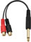 Maxhood RCA to 1/4 inch Adapter, 6.35mm Mono Audio Jack to 2RCA Splitter Cable, 1/4 inch Jack to RCA Adapter Cable Gold Plated for Audio Adapter for Mixer, Amplifer 20cm / 7.8inch