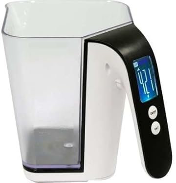 Lund Balance de cuisine numérique 68364 - Verre doseur - Blanc - 2 kg - Jusqu'à 1200 ml
