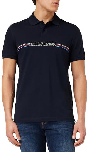 Tommy Hilfiger Polo Manches Courtes Homme Regular Fit, Bleu (Desert Sky), M