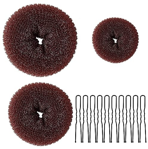 WKRTDY Machine à Donuts et Brioches Brunes - Kit 3 pièces avec 20 Anneaux en Forme de U pour Une pâte Parfaitement Ronde et homogène.