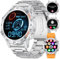 SUNKTA Montre Connectée Homme avec Appel Bluetooth pour Android iOS 400 mAh Sport Smartwatch Homme 2 Bracelets Acier Argent pour Montre Intelligente Homme Fréquence Cardiaque Sommeil Santé Moniteur