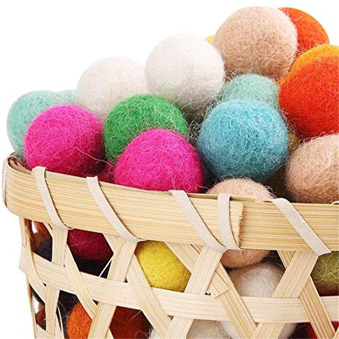 Wolle Filz Kugeln Perlen 200pc 20mm Mehrfarben Wolle Kugeln Mix Farbe Pom Poms Weihnachtsdekoration