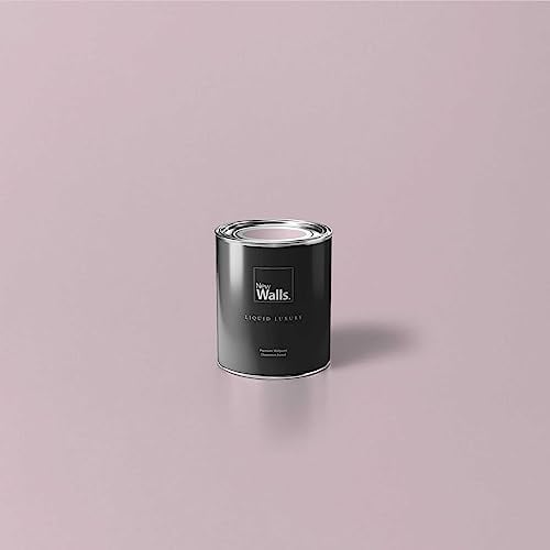 New Walls Pittura murale di alta qualità, rosa, rosa antico, Liquid Luxury, vernice a dispersione per interni, 1 l