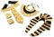 Baoblaze Ägyptisches Kostüm Pharao Kopfschmuck Karneval Geburtstag Event Bühnenauftritt Pharao Maske Foto Requisiten Filmthema Pharao Hut, Set B