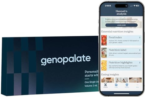 GenoPalate DNA Nutrition Test Kit, 300+ Food Scores & Optimal Diet Reports