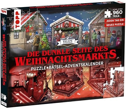 Puzzle-Rätsel-Adventskalender 2 – 24 Puzzles mit insgesamt 960 Teilen: Die nächste ultimative Herausforderung für Escape-Fans. Inkl. Lupe für versteckte Details