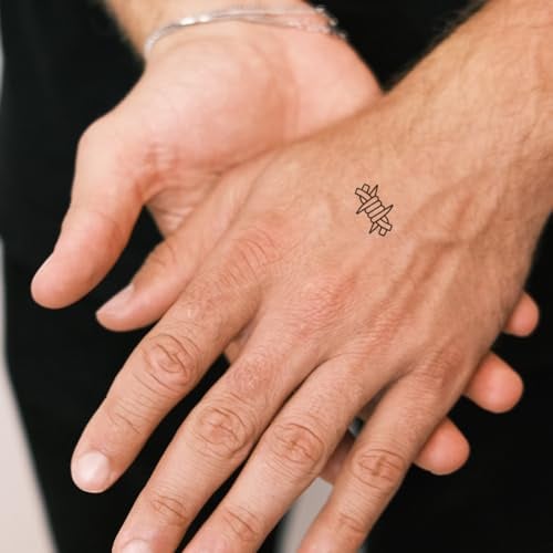 Inkster® StachedrahtTattoo | Temporäres Tattoo mit EU-Kosmetikzertifizierung | wasserfest + vegan | revolutionäres 2-Wochen-Tattoo | Fake Tattoos und Klebetattoos für Erwachsene
