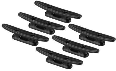 PATIKIL 3-Zoll-Nylon-Boot-Dock-Klampen 6er-Packung Kajak Kleine Seilklampe Dock für Marine-Deckboote Kanus Kajaks, Dekoration, Schwarz