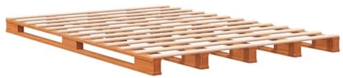 vidaXL Palettenbett Wachsbraun 140x200 cm Massivholz Kiefer
