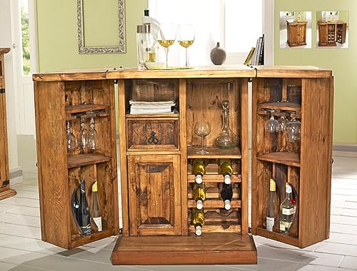 WOLF MÖBEL WOOD YOU LIKE Wolf MÖBEL Bar/Kommode aufklappbar Massivholz MEXIKO Pinie mexikanischer Landhausstil