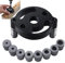 Rierousy Gabarit De Percage Set 3/4/5/6/7/8/9/1010 mm Guide de Percage Cheville Bois Guide Percage Charniere Kit de Perforateur Bagues de Forage Positionnement de Perforateur