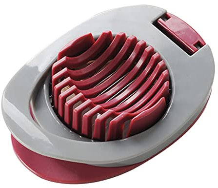 Eierschneider, Edelstahl Eierschneider für gekochte Eier, Eierschneider, Ergonomisches Design Kompakter gekochter Eierschneider, Gebogene Grove Slice und Dice Tool, Kitchen Gadget für Eier, Tomaten,