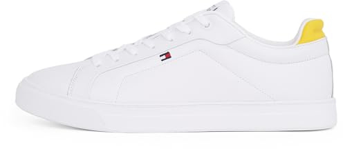 Tommy Hilfiger Herren Icon Court Pinperf LTH Fm0fm05483 Low Top, Weiß, 42 EU