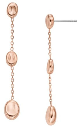 Skagen Orecchini da donna Anja Pebbles in acciaio inox oro rosa, SKJ1846791, Misura unica, Acciaio inossidabile, Nessuna pietra preziosa, Rosa corallo