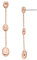 Skagen Women's Stainless Steel Push Back Earrings Rose Gold Tone mit Stein,6.6Lx6.6Wx2.5Hcm