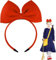 BABYZOCO Serre-tête en satin rouge - Grand et décoratif - Accessoire pour déguisement et coiffure