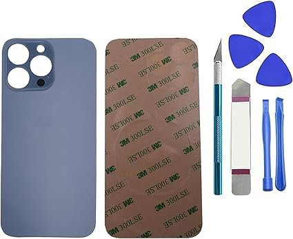 Dakexiong 13 Pro Ersatzrückglas für iPhone 13 Pro mit Reparaturwerkzeug-Set (Blau Sierra)