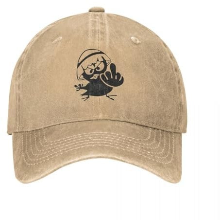 OAUMJIIL Rétro Calimero Casquette Hommes Femmes en Coton en Détresse Snapback Casquette Dessin Animé en Plein Air Courir Golf Chapeaux Casquette