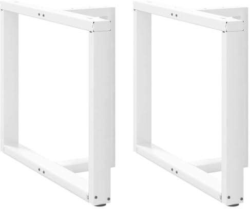 vidaXL Esstischbeine T-Form 2 STK. Weiß 90x35x(72-73) cm Stahl