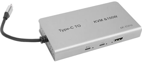 4K 60Hz KVM HDMI KVM Typ C Adapter mit 3xUSB3.0, 2xUSB C, PD100W, für Maus- und Tastatursteuerungs-Fernsignale