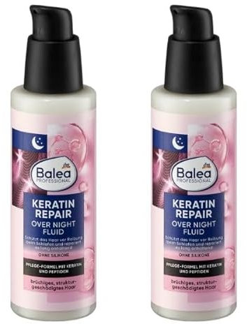 BaleaProfessional keratin repair Über Nacht Spliss-Schutz Haarbruch reduzieren Tiefenwirksam , 2 x100 ml