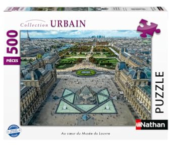NATHAN - Puzzle für Erwachsene - 500-teiliges Puzzle - Im Herzen des Louvre-Museums - Erwachsene und Kinder ab 12 Jahren - Hochwertiges Puzzle - Urban Collection - 12001692