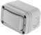 HOMOCONO Outdoor Switch with Built Light Weatherproof Doorbell Button for Wall Installation Durable Dark Grey Switch for Gardens and Patios
