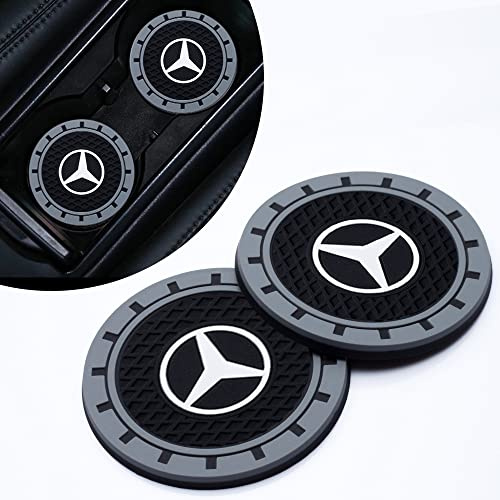 2 Stück Auto Getränkehalter Untersetzer für Mercedes Benz CESM CLK GLK GL AB GLS GLE AMG Series, Auto Untersetzer,Auto Zubehor Innenraum,Getränkehalter für Auto