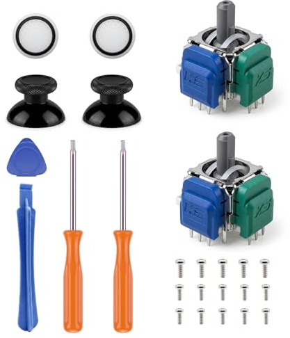 Kit di ricambio per joystick TMR da 2 pezzi, compatibile con controller Xbox Series X/S, Xbox One/One S/One X, modulo di riparazione anti-drift stick Caps accessori strumenti