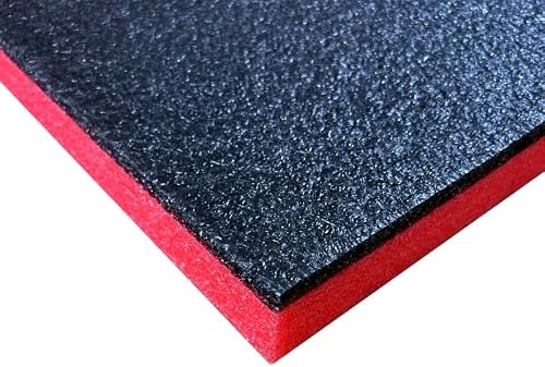 LeanFoam Schaum Graphit rot 580 x 480 x 40 mm Schubladeneinsatz | für Werkzeugkästen, 5S Kaizen, zum Selbstschneiden