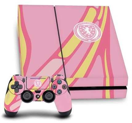 Head Case Designs Offizielle Scotland National Football Team Home 2026 Trikot Vinyl Haut Gaming Aufkleber kompatibel mit Sony PlayStation 4 PS4 Console and DualShock 4 Controller Bundle
