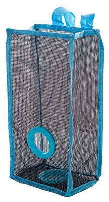 BESTOMZ Plastic Bag Holder & Storage Bag Garbage Dispenser Breathable Mesh Hanging Organiser