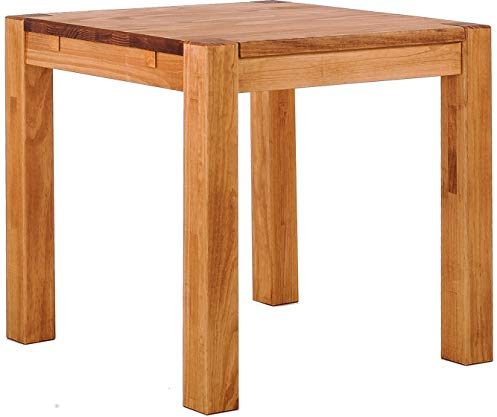 Esstisch Rio Kanto 80x80 cm Honig Pinie Massivholz Größe und Farbe wählbar Esszimmertisch Küchentisch Holztisch Echtholz vorgerichtet für Ansteckplatten Tisch ausziehbar Brasilmöbel
