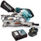 Makita DLS714Z Twin 18V LXT Slide Compound Mitre Saw Bare Unit with 2 x 5Ah Batteries & Charger
