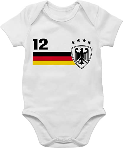 Shirtracer - Baby Body Kurzarm - 2026 Fussball Fanartikel - 12. Mann Deutschland Mannschaft WM