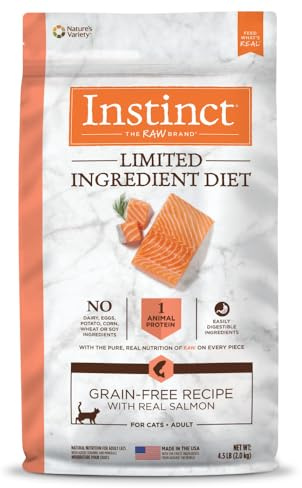 Instinct Limited Ingredient Diet Dry Cat Food, Real Salmon, 4.5 lb. Bag