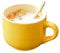 Taza De Café De Cerámica, Tazas Grandes Con Cucharas De 500 Ml, Elegantes Tazas De Leche De Avena Para El Desayuno, Regalos Creativos Para Amigos y Familiares (Amarillo)