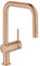 Grohe Miscelatore monocomando per lavello Minta, DN 15, 32322, Bocca a U, doccetta risciacquo Combinato, colorazione: Tramonto Caldo Spazzolato - 32322DL2