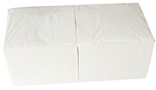 Zelltuch-Servietten 3-lagig 33 x 33 cm - 1/4 Falz (500 Stück / 2 Pack, Weiss)