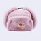 QIANWEIXI Russen Mütze Herren Abzeichen Uschanka Russische Männer Frauen Winter Hüte Army Military Bomber Hut Trapper Earflap Schnee Ski Cap-Pink_M_56-61Cm