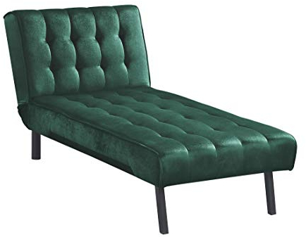 Atlantic Home Collection Pierre Chaiselongue, Polyester, Grün, 180 x 86 x 86 cm