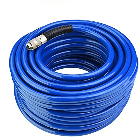 Tubo flessibile blu della linea dell'aria con il tubo flessibile del PVC di Pneuma del connettore rapido per il compressore d'aria 30M