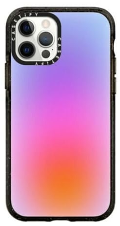 CASETiFY Impact Schutzhülle für iPhone 12 / iPhone 12 Pro, Farbe: Wolke: Eine neue Sache ist auf dem Weg, transparentes Schwarz