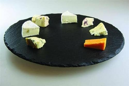 Vision4ever 1x Slate Lazy Susan Board Revolving Turntable Serving Dish Cheese Useful for Kitchen