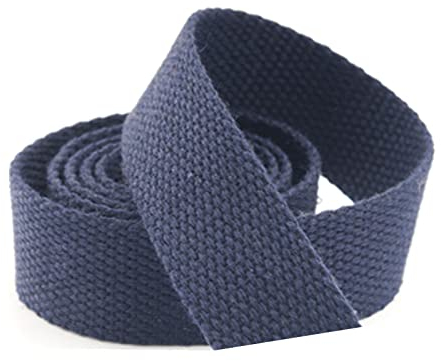 Baumwoll-Leinen-Gurtband, Leinenband für Taschengurte, Gurtband für Taschen, Gepäck, Frachtumreifung, 9,1 m/Rolle, Marineblau, 38 mm