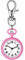 JewelryWe Karabineruhr Taschenuhr mit Karabiner Schlüsselanhänger FOB Clip-on Quarzuhr Analog Uhr für Ärzte Krankenschwestern Sanitäter Köche Sport Unisex Rosa